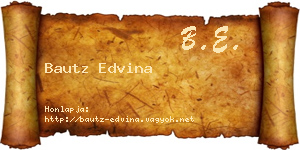 Bautz Edvina névjegykártya